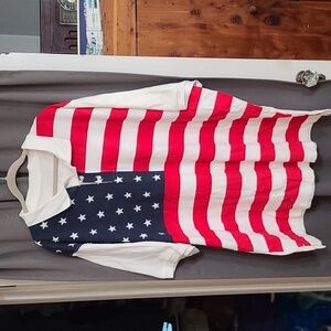 Liberty Blues Mens Big & Tall Polo Shirt Patriotic Buttons Collared Sz 4XL EUC